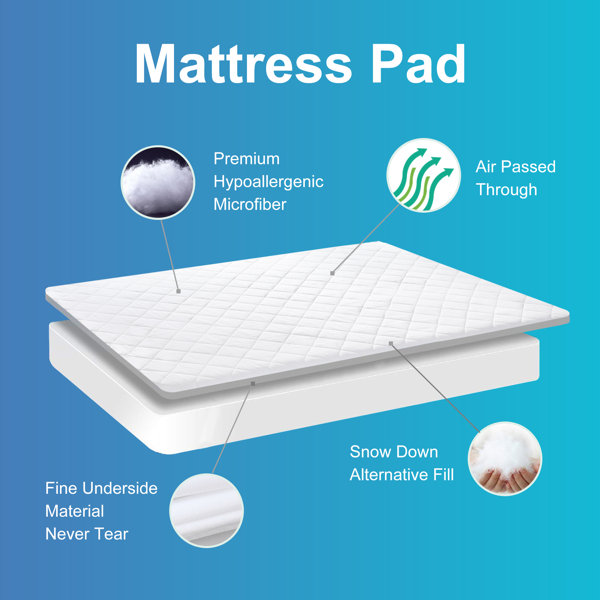 Alwyn Home Kern Breathable Diamond Mattress Pad & Reviews Wayfair